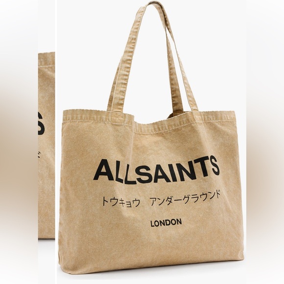 All Saints Handbags - AllSaints underground aci denim tote